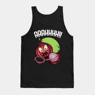 Onions - Funny Crying Kawaii Onion Cute Vegetable Comic Tank Top